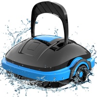 WYBOT Poolroboter Akku, Effiziente Reinigung für Pools bis zu 50m2 – Akkubetrieben, Selbstparkfunktion & Dual-Motor für maximale Saugkraft