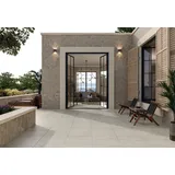 Terrassenplatte Feinsteinzeug Travertino 60 x 60 x 2 cm beige