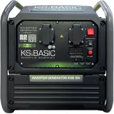 K&S BASIC 30i Inverter-Generator 2800W, 3000W maximal, kompakter Notstromaggregat Benzin, reine Sinuswelle, Stromerzeuger mit Eco-Modus, für Zuhause, Camping und Werkstattarbeiten, EURO 5.