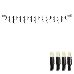 System 24 LED Lichtervorhang Eisregen - 1,5x0,7m - 42 warmweiße LED - koppelbar - ohne Trafo