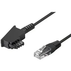 TAE-Anschlusskabel für Router, TAE-F/RJ45, schwarz, 3m