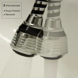 Eyepower Wasserhahn Verlängerung Perlator Strahlregler 12 cm Flexischlauch