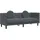 vidaXL Sofa mit Kissen 3-Sitzer Dunkelgrau Samt