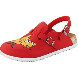 Birkenstock Clog Kay Superlauf, Birko-Flor, Cat Red, schmal, Größe 41