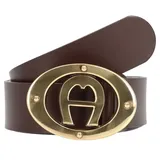 Aigner Logo Gürtel Leder ebony 105 cm