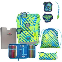 DerDieDas ErgoFlex Easy Neon Schulranzenset 5-teilig Monster