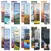 VETPW 20 Stück Inspirierende Papier Lesezeichen, Natur Bookmarks mit Ermutigenden Zitaten für Kinder Erwachsene, Doppelseitige Buchmarker Zubehör für Männer Frauen Scratch Book Lesen (15x4cm,20 Stile)