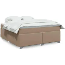 vidaXL Boxspringbett Matratze Cappuccino-Braun 180x200 cm Kunstleder