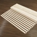 Hansales Rollrost 160x200cm Deluxe aus Holzlatten, Bettrost belastbar bis 350 kg, 40 Leisten - hochwertig extra stark Lattenrost aus FSC® Birken Vollholz, Rolllattenrost