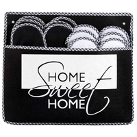 Onvaya ONVAYA® ABS Gästepantoffel Home Sweet Home 6er Set | Antirutsch Sohle | Hausschuhe | Filzpantoffel | Gr. 36-45 | Gästehausschuhe