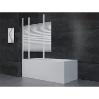 Aurlane Badewannenfaltwand White Elegance 1 Weiß 75 cm x 140 cm 1-flügelig
