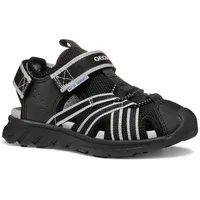 GEOX AIRADYUM BO Sandal, Black/Grey, 28