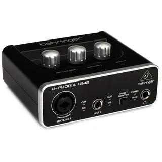 Behringer UM2 Audiophiles 2x2 USB Audio Interface mit XENYX Mikrofonvorverstärker