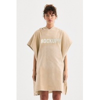 Rockupy Badeponcho Solo, Kapuze, aus Frottee beige|braun L