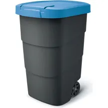 Prosperplast Wheeler 90 l anthrazit mit blauem Deckel - Blau