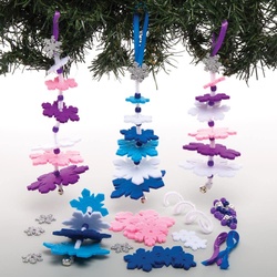 Steck-Bastelsets "Schneeflocke"  (pro Set 6) Bastelaktivitäten zu Weihnachten