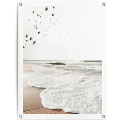 Poster REINDERS "Rollende Wellen", beige (farbe bild(er): beige), B:60cm H:80cm T:0,1cm, Leinwand, Bilder, Outdoor für Garten oder Balkon
