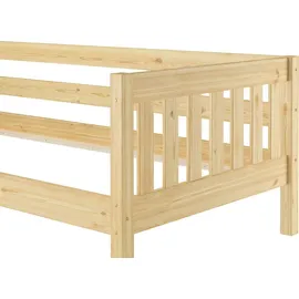Erst-Holz Gemütliches Kinderbett mit dreiseitiger Sicherung 90x200 cm Kiefer V-60.29-09Rollrost und Bettkasten inkl.