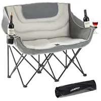 Relaxdays Campingstuhl Faltbar Grau/Schwarz