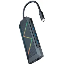 NANOCABLE 10.16.0901 - USB-C HUB 2xUSB-A+USB-C Laden+HDMI+RJ45