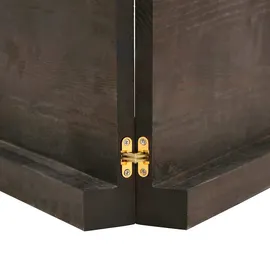 vidaXL Waschtischplatte Dunkelbraun 120x60x(2-6)cm Massivholz