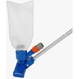 Relaxdays Pool Reinigungsset Blau/Orange/Silber 3-teilig