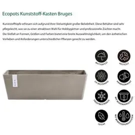 Ecopots Bruges 55 x 20 x 20 cm Braun