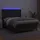 vidaXL Boxspringbett mit Matratze & LED Schwarz 140x200 cm Kunstleder