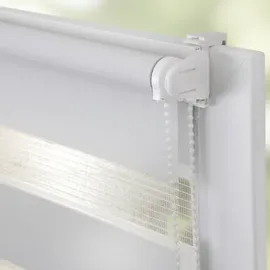 Lichtblick Duo Rollo / Doppelrollo Klemmfix 120 x 150 cm verspannt weiß