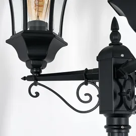 hofstein Wegeleuchte Metall/Glas 250 cm ohne Leuchtmittel schwarz