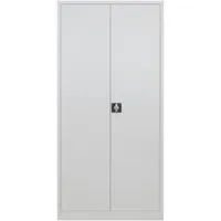 Proregal Flügeltürschrank Owl mit 4 Fachboden HxBxT 195x95x60cm Lichtgrau