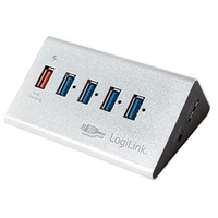 Logilink UA0227 USB 3.0 Hub 4-port + 1x Fast Charging port USB-Hubs - 4 - silber