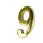 EDM Nummer 9 Messing poliert, 10cm unsichtbare Befestigung