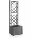 stefanplast Deluxe Blumenkasten 43 x 43 x 142 cm Steingrau