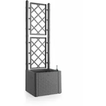 stefanplast Deluxe Blumenkasten 43 x 43 x 142 cm Steingrau