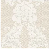 Profhome 305441 Vliestapete Leicht Strukturiert Mit Ornamenten Matt Creme Bronze 5,22 m2
