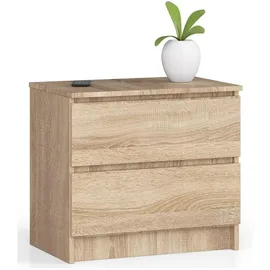 abamihome Nachtschrank Akord 60 x 60 x 55 cm Braun