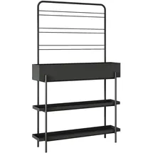 casa.pro Aalsmeer Pflanzenständer 154 x 96 x 24 cm Schwarz