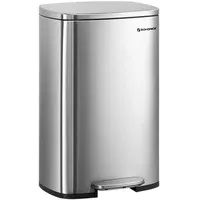Songmics Mülleimer 50 l Silber
