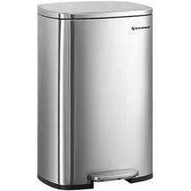 Songmics Mülleimer 50 l Silber