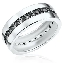 Rafaela Donata Ring schwarz | silber 52