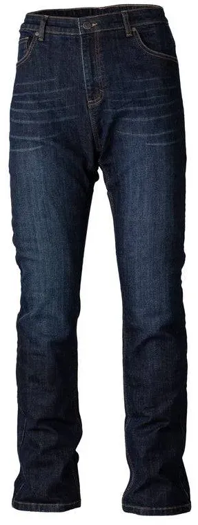RST Verstärkte Textil-Motorradhose 2 CE, gerades Bein - Dunkelblau Denim Kurzes Bein - L