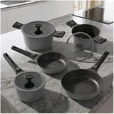 STONELINE Topf-Set 8-tlg. 18 cm rund + 20 cm rund + 24 cm rund