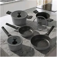 STONELINE Topf-Set 8-tlg. 18 cm rund + 20 cm rund + 24 cm rund
