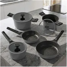 STONELINE Topf-Set 8-tlg. 18 cm rund + 20 cm rund + 24 cm rund