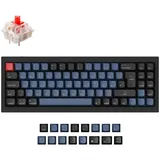 Keychron Q7 QMK Custom, Carbon Black, LEDs RGB, Gateron G Pro RED, USB, DE (Q7-M1-DE)