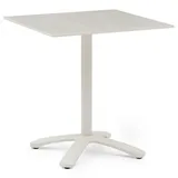 Idimex MASA Gartentisch 70 x 70 x 74 cm Cremeweiß