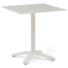 Idimex MASA Gartentisch 70 x 70 x 74 cm Cremeweiß