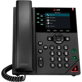 HP Poly VVX 350 6-IP PH PoE-e, Telefon, Schwarz