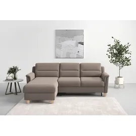 sit&more Ecksofa SIT & MORE "Farö L-Form", grau (taupe), B:234cm H:90cm T:168cm, Sofas, Ecksofa, inklusive Federkern, wahlweise mit Bettfunktion und Bettkasten